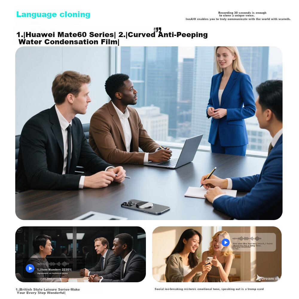 InnAIO Magnetic Translation Device T9 [Original Sound Replica], Multi-Language Offline Audio-Video Call, Real-Time Interpretation, Panda Color, Portable Travel Essential