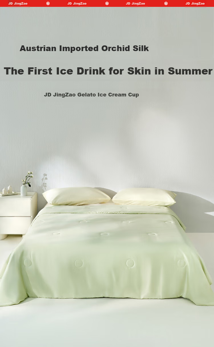 JD Original Gelato Ice Cream Quilt, 60-Thread Count Tencel Cooling Comforter, Air Conditioning Summer Quilt, Machine Washable, Avocado Green, 1.5x2m 1
