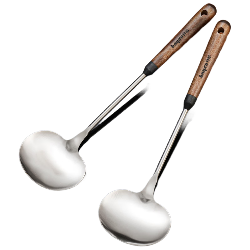 Bayco Stainless Steel Mushroom-Shaped Spatula, Cooking Spatula, Kitchen Heat-Resistant, Extended Handle for Home Use, BC10671