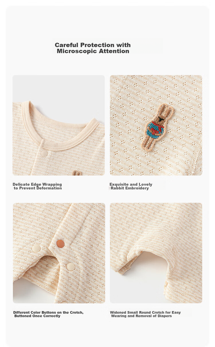 Babylove Baby Short Sleeve Romper Summer Thin Cotton Jacquard Breathable Bodysuit Newborn Infant Summer Outfit 8