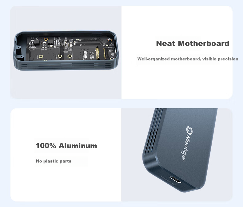 Mihu USB4 Hard Drive Enclosure, 40Gbps USB4.0 Compatible with Thunderbolt 4/3, M.2 NVMe, Suitable for Apple Macmini Laptop SSD External PNU4 SE 31