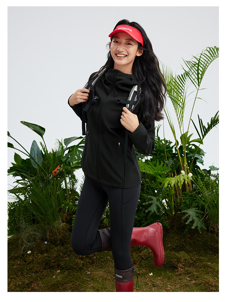 MOLY VIVI Slim Waist Soft Shell Jacket for Women, Waist-Cinching Coat, Spring And Autumn New Style, Windproof And Waterproof Outdoor Hiking Wear, Moli Weivei 22