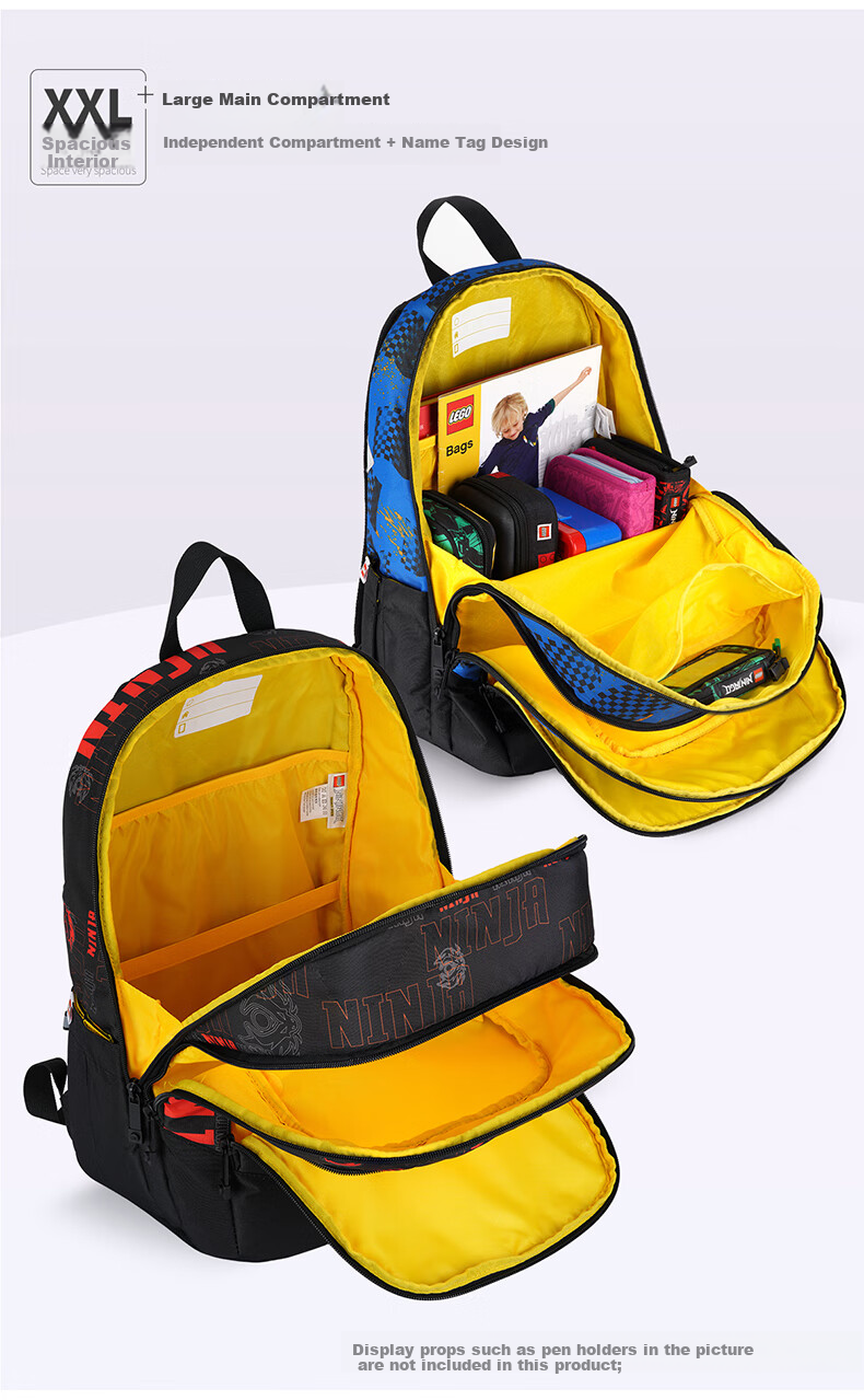LEGO Children's Backpack for Grades 3-9, Large Capacity Shoulder Bag, Lightweight And Comfortable, Green Ninja, 20236 5