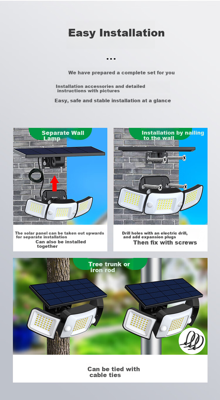 Intelamp Solar-Powered Motion Sensor Light, Garden Lighting, Home Outdoor Light, Waterproof Villa Gate Light, New Wall Lamp, Bright Street Light 10