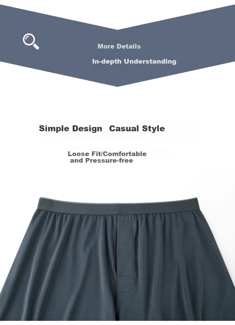 Zaishuo Father's Day Gift Men's Underwear Summer 60S Modal Loose Arlo Pants Comfortable Antibacterial Breathable Shorts 10