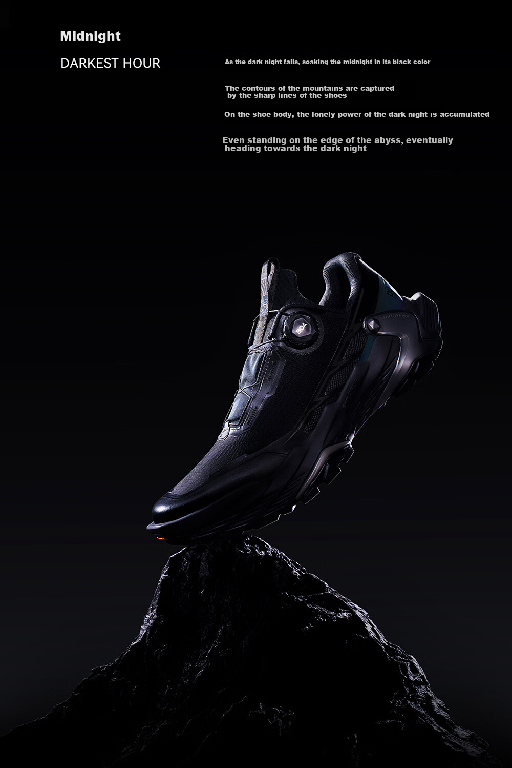 KAILAS FUGA [Xin Zhilei's Choice] DU 2 BOA Black Mountain King Cushioned Low-Top Trail Running Shoes for Me 4