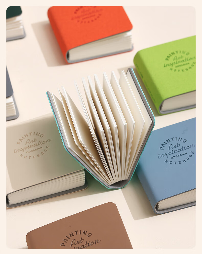DiLe Mini Cute Flip Sketchbook Portable Pocket Blank Notebook Journal Sketchpad 48 Sheets 3pcs/Box LG-24618 Vintage Colors 9