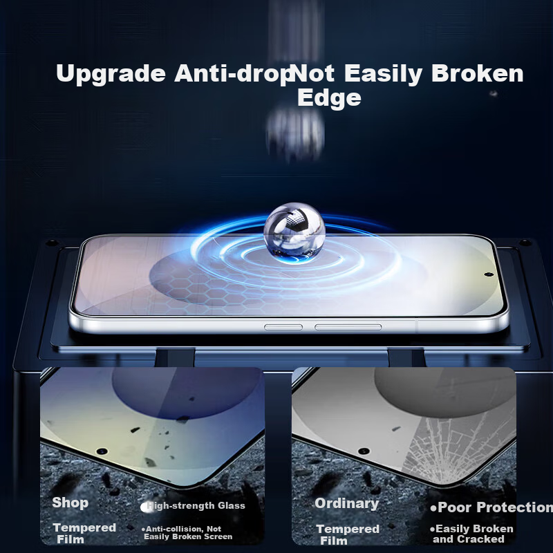 KOOLIFE Tempered Glass Screen Protector for Samsung S25 Ultra, Galaxy S25 Ultra Phone Film, Full Coverage Protective Film, Ultra-Thin HD Film, Shatterproof, Fingerprint Resistant