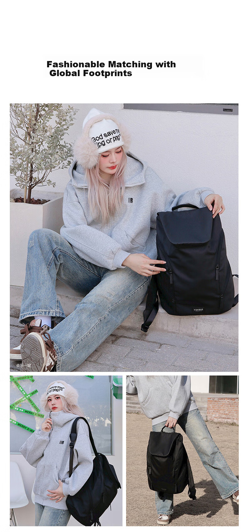 VENQUE Backpack for Men And Women, Large Capacity Lightweight Outdoor Travel Bag, Commuter Business Laptop Bag, College Student Schoolbag 8