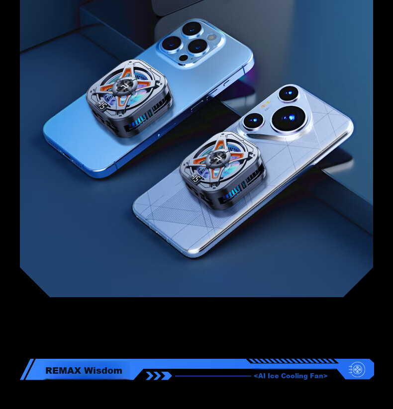 REMAX REMAX Magnetic Phone Cooler, Gaming And Live Streaming Cooling Device, Lightweight at Only 63g, Semiconductor Cooling Back Clip, Suitable for Apple Tablets, Red Magic, IQOO AI 25