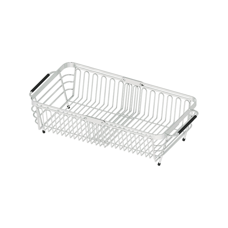 MAXCOOK Kitchen Sink Draining Rack Storage Shelf 304 Stainless Steel Expandable Draining Basket Dish Rack Organizer