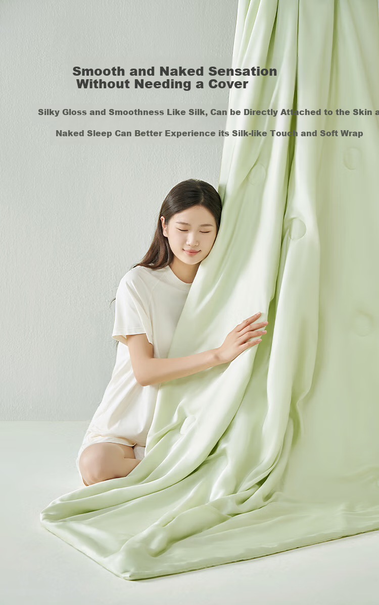 JD Original Gelato Ice Cream Quilt, 60-Thread Count Tencel Cooling Comforter, Air Conditioning Summer Quilt, Machine Washable, Avocado Green, 1.5x2m 11