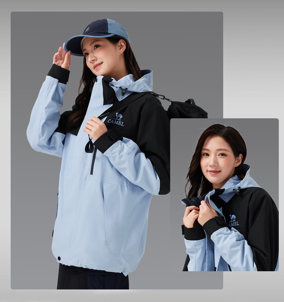 CAMEL Outdoor 3-in-1 Detachable Waterproof Cold-Resistant Mountaineering Jacket O611 for Men and Women 1