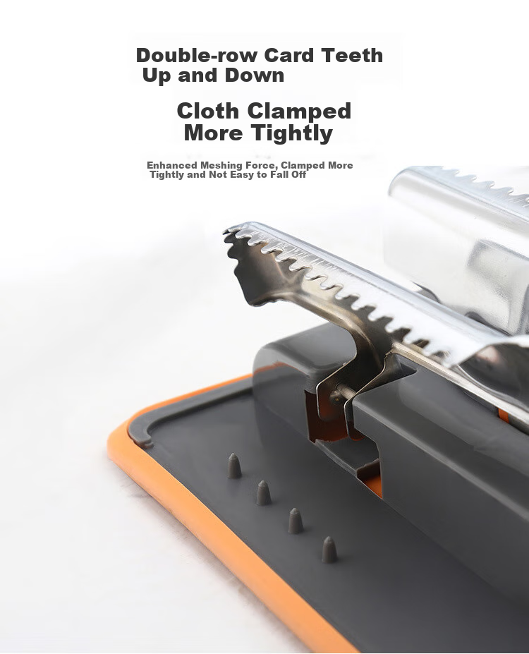 TOMMY DUCK Flat Mop with Stainless Steel Handle, Household Mop with Cloth Clamp, All-In Cleaning Tool 6