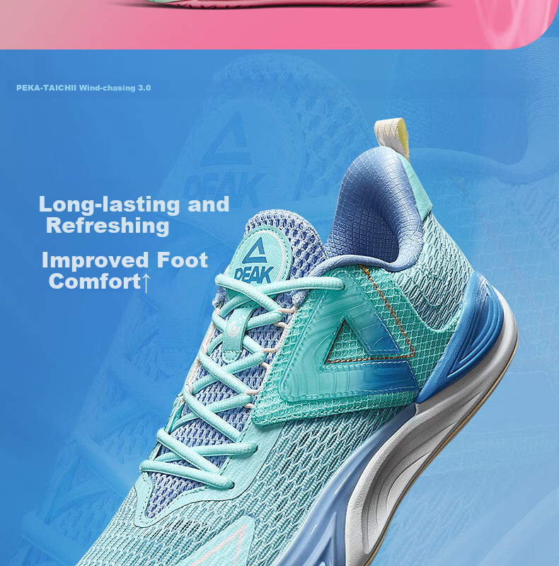 PEAK Taiji Zhufeng 3.0 Basketball Shoes for Men, Summer Wear-Resistant, Shock-Absorbing Sports Shoes, Competition Sneakers DA530351 7