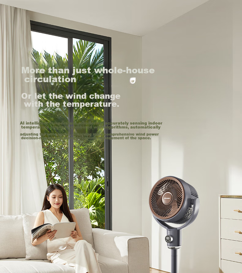 Xiapu Fengjingling Air Circulation Fan, Electric Fan, Floor Fan for Home And Bedroom Use, High Wind Power, Quiet Operation, Self-Cleaning, First-Class Energy Efficiency, Oscillating Electric Fan PJ-CD433A 16