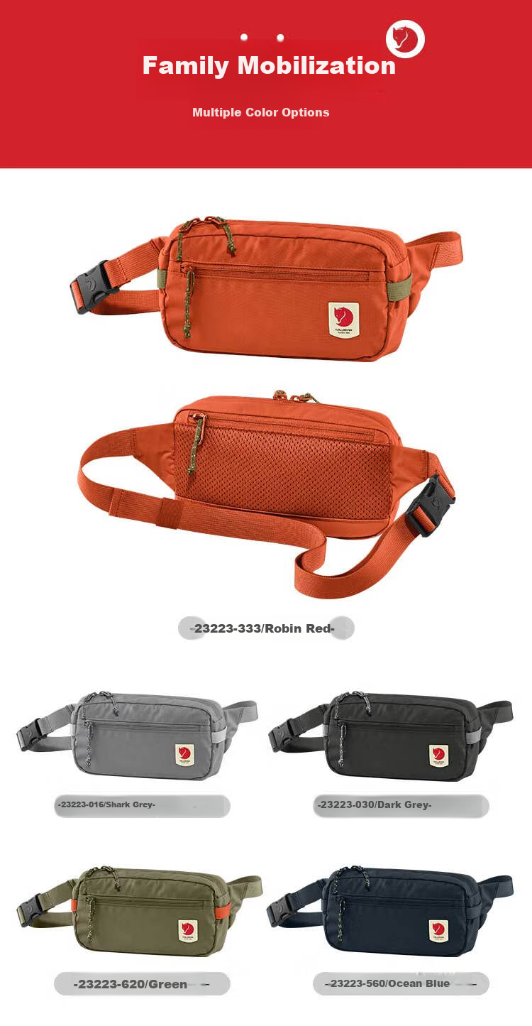 FJALLRAVEN Kanken Classic Crossbody Lightweight Sports Waist Bag 23223-016 Shark Gray 1.5L 8
