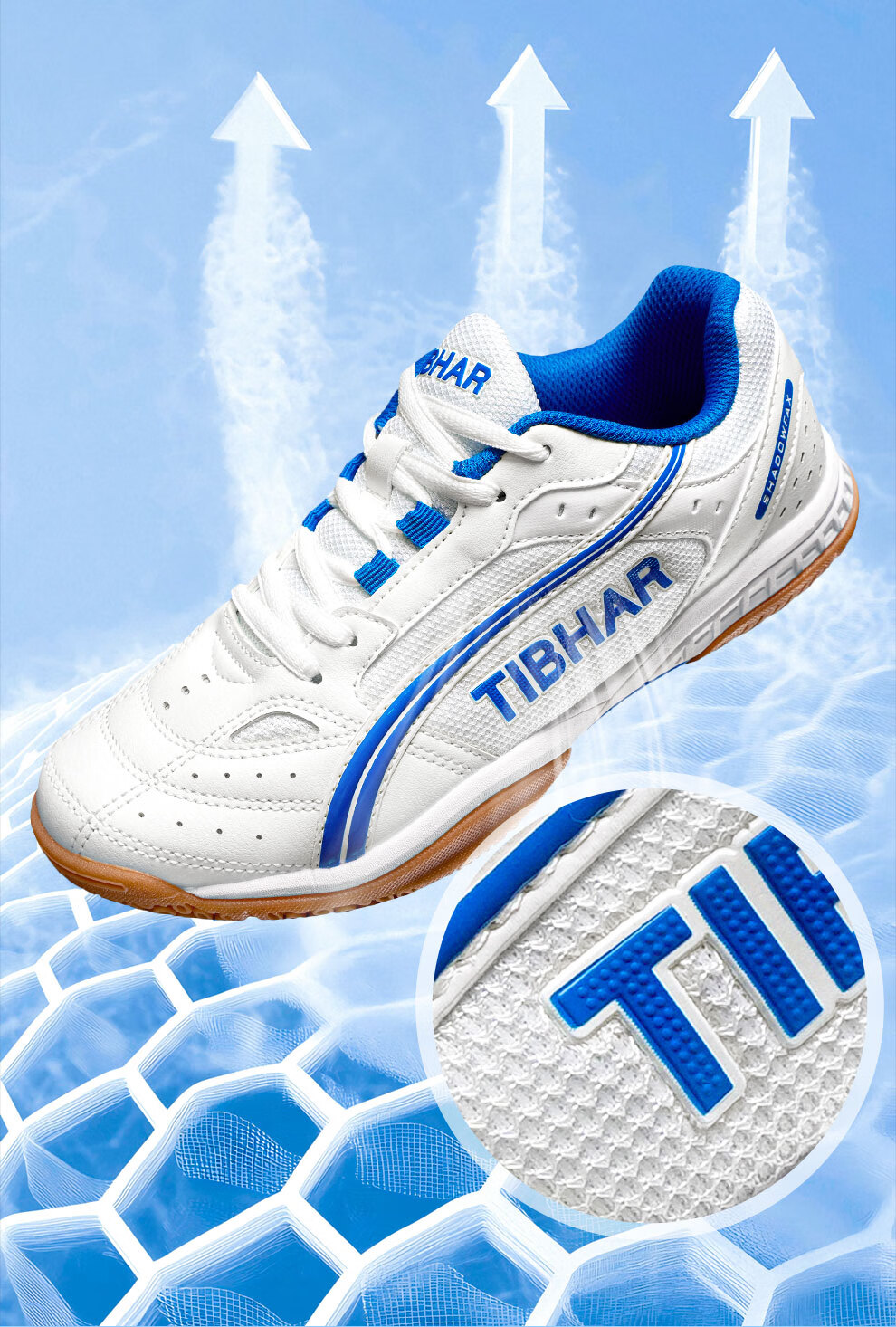 TIBHAR Table Tennis Shoes JD Self-operated Breathable Professional Training Competition Shoes Rubber Sole Sports Shoes 01922 Purple Gold Size 44 5