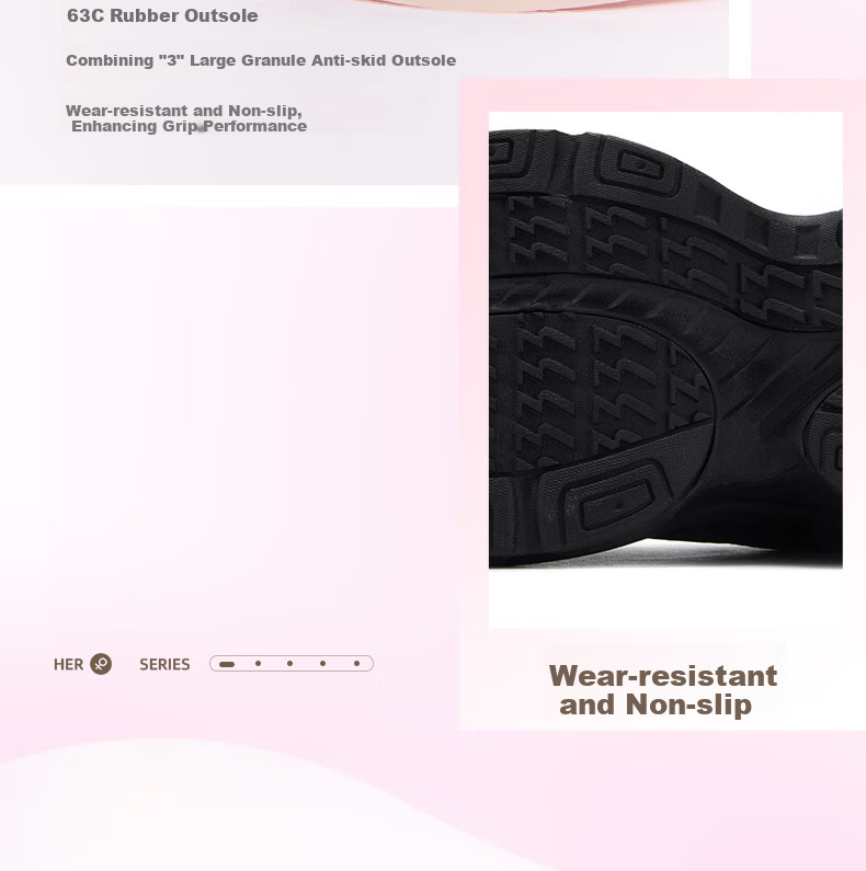 361° Women's Sports Shoes Heart Design Autumn Mesh Thick Sole Retro Casual Platform Dad Sneakers 682536760-3 15