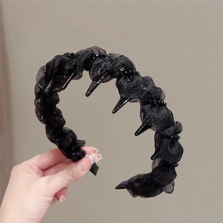 Elegant Evening Headband for Women High Crown Hairband Crushed Hair Clip Face Washing Headband Birthday Gift for Her 7