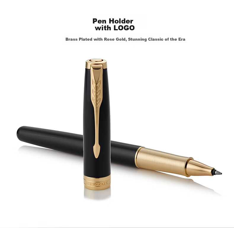 PARKER Premium Signature Pen Luxury Business Gift Birthday Present Elegant Steel Barrel Gold Clip Ballpoint Pen 6