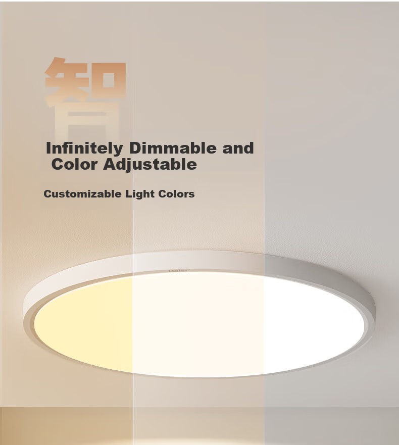 Haier Eye-Protection Ceiling Light, Full Spectrum Living Room Lamp, Simple Bedroom Light, LED Lighting Fixture [Installation Included] 16