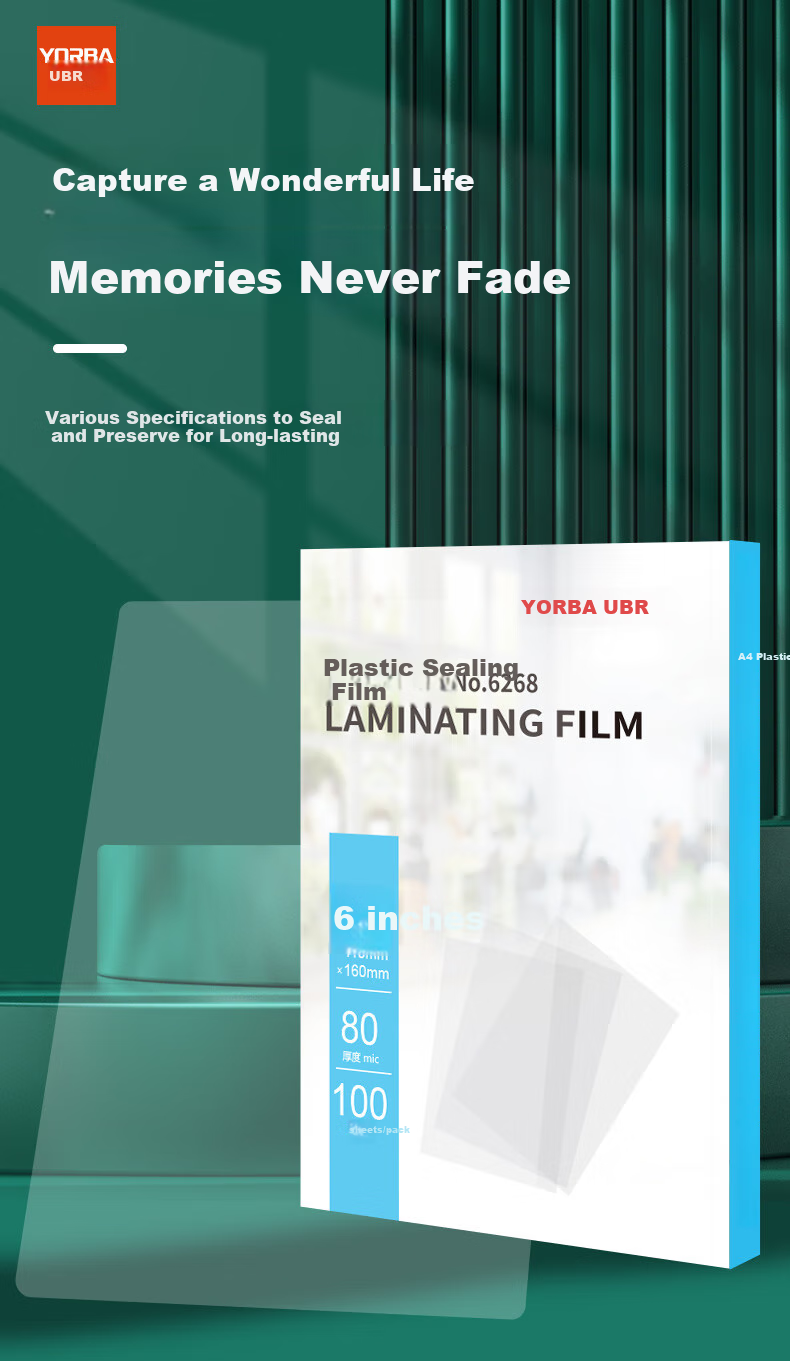 Youbili Laminating Film A4 80mic Document Protection Card Film, Transparent High-Definition Photo Laminating Film, Picture Card Protection Film, Laminator Thickened Film, 8 Mil 100 Sheets 6248 1