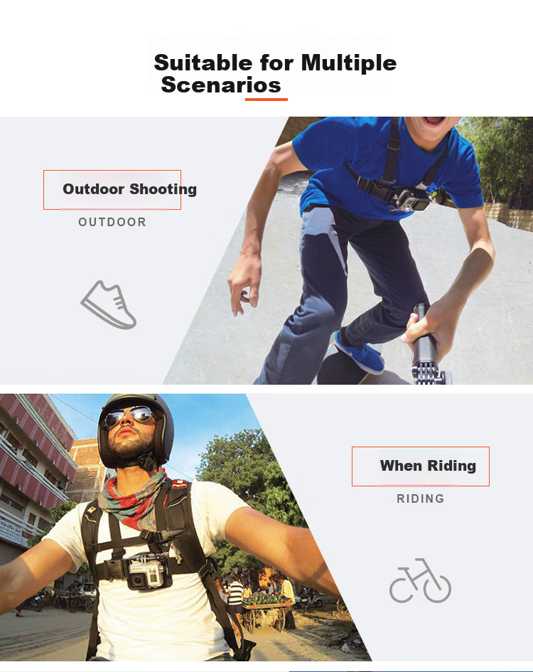 Earlymen Chest Strap for DJI Action 5 Pro, Insta360 Ace Pro 2, GoPro 3s, GoPro 13 And Other Action Cameras for Live Streaming, Cycling, Skiing, Surfing, And Selfie Photography 4