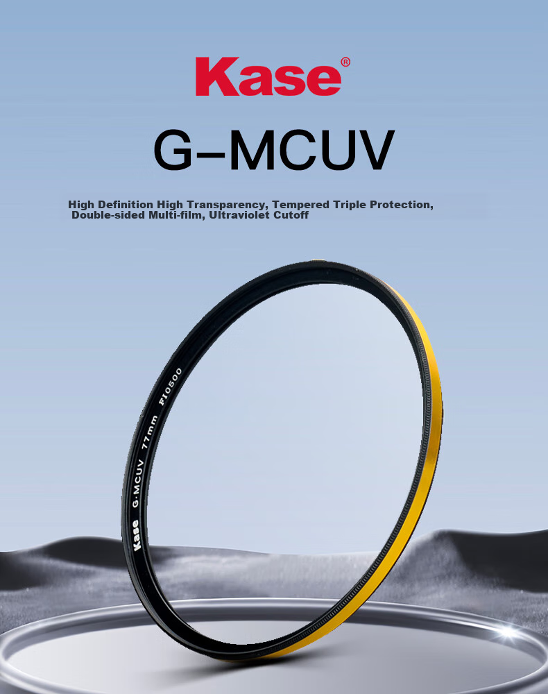 Kase UV Filter, 72mm Gold Ring MCUV High-End Filter, Double-Sided Multi-Layer Coated High-Definition High-Transparency UV Filter Protective Lens 2