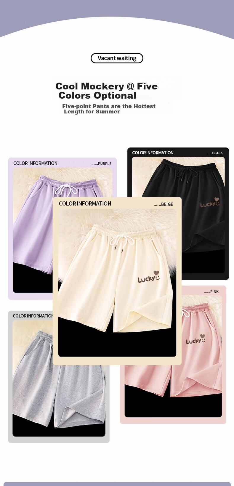 Jeanswest Casual Shorts for Women, 2026 Summer New Style, Pure Cotton Slimming Athletic Versatile Printed A-Line Casual Knee-Length Shorts 3
