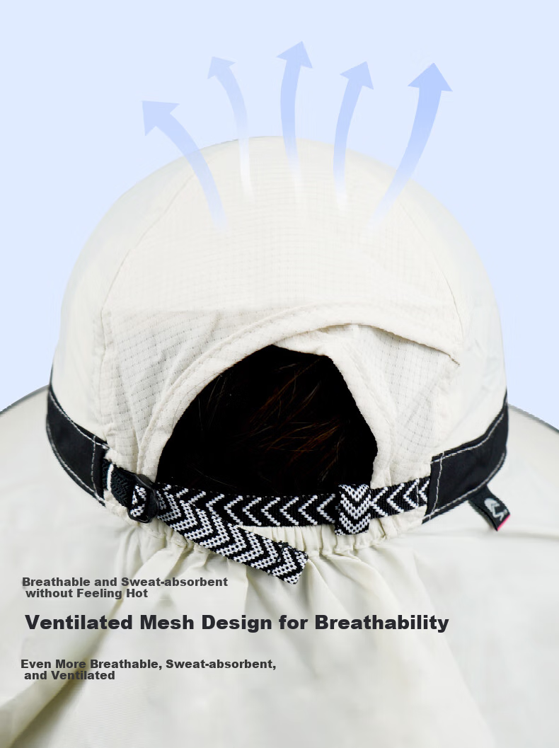 SUNDAY AFTERNOONS Women's Outdoor Wide Brim Neck Protection Beach Breathable Summer Sun Protection Hat, Off-White 7