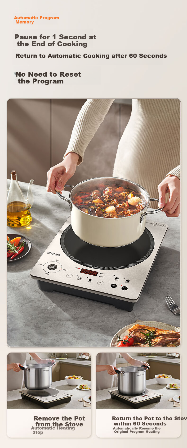 SUPOR High-Power Concave Surface Household Induction Cooker 2026 New Model Set with Pot, Stir-Fry Induction Stove, Ceramic Stove, Battery Stove, Hot Pot, Cooking Stove, Wind Fire Wheel Series C35-IA82 15