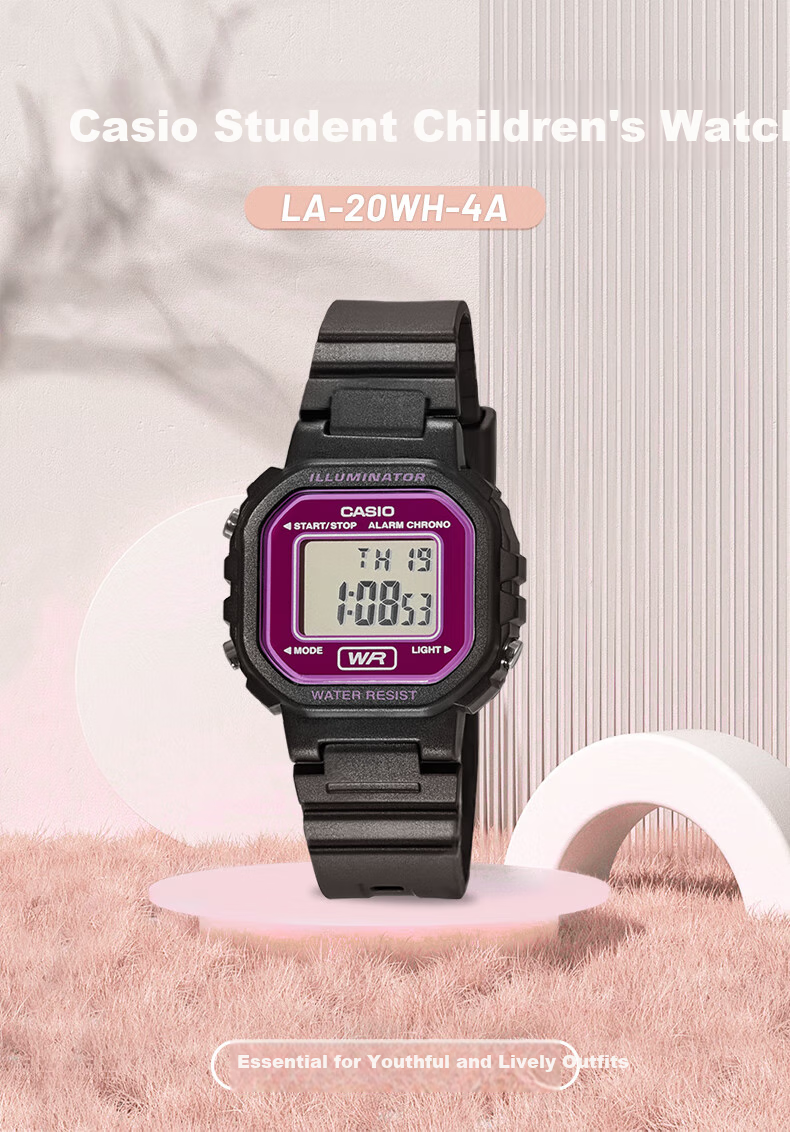 Casio Student Watch, Compact Sports Square Watch, Digital Watch for Men And Women, LA-20WH 1