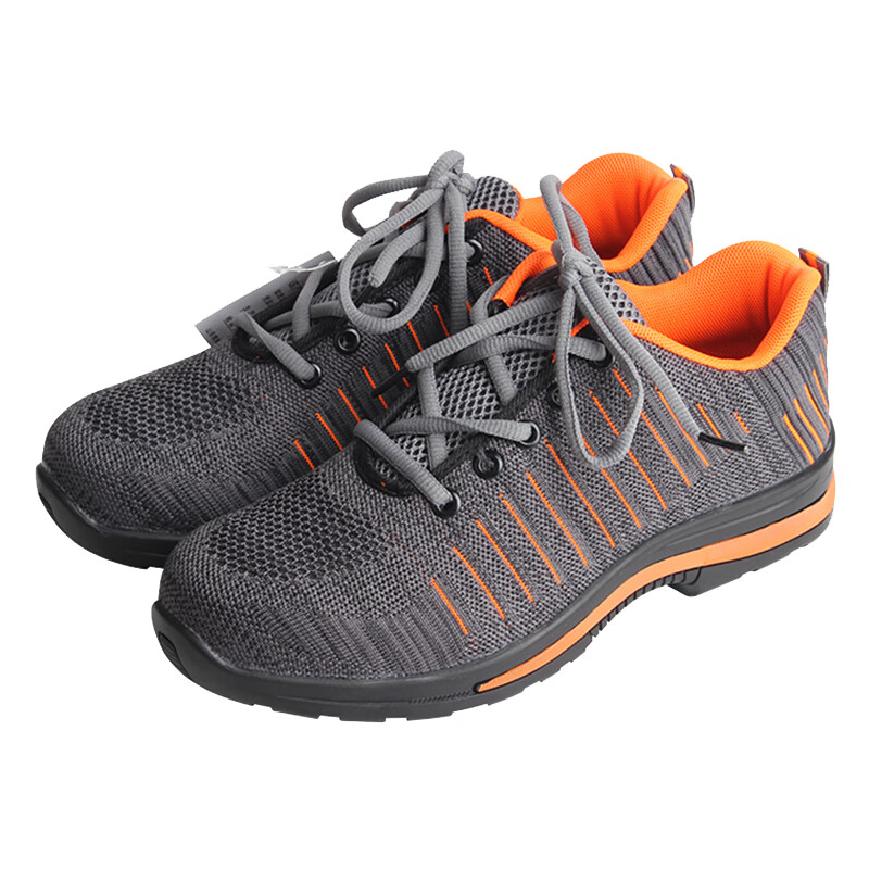 Exsafety K4013 Work Safety Shoes Electrical Insulation 6KV Anti-Smash Anti-Puncture Anti-Static Wear-Resistant Flyknit Breathable Rubber Outsole Size 41 Pair