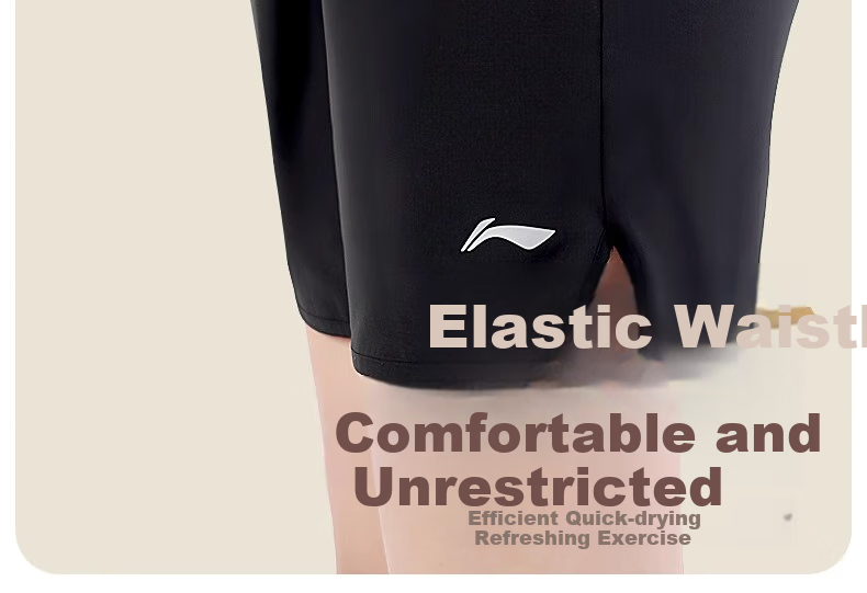 Li-Ning Women's Sports Shorts, Summer New Style, Running Ice Silk Quick-Dry Casual Beach Shorts, Yoga Loose Three-Quarter Length Pants, Size M 18