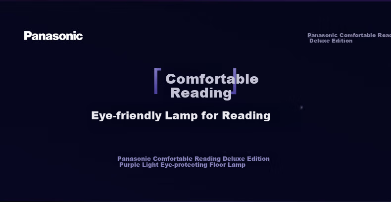 Panasonic Floor-Standing Eye Protection Lamp Premium Edition, Purple Light 150W, Large Panel, Full Spectrum Eye Protection Study Lamp 3