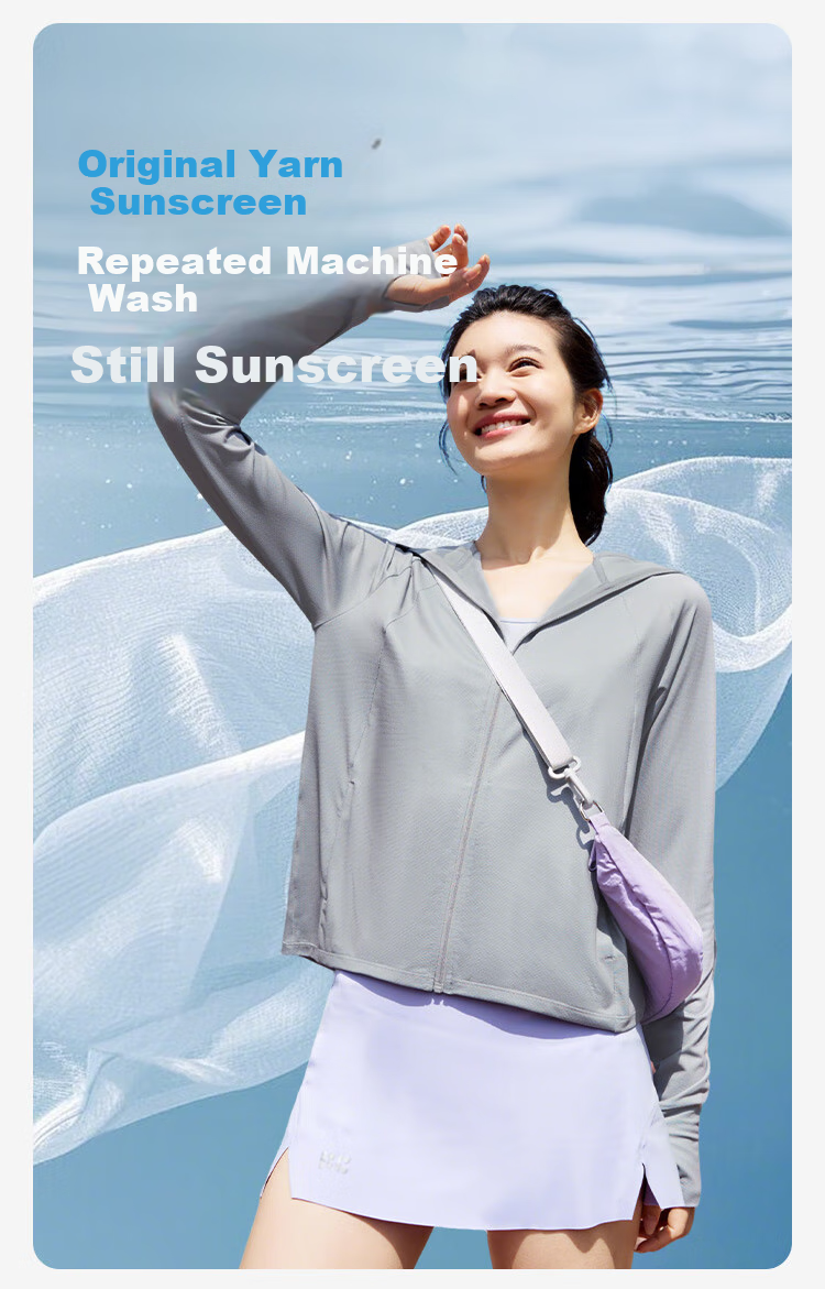 JD Original Sun Protection Jacket for Women, Breathable, UV-Resistant, Hooded Thin Coat, Loose Fit, Versatile New Style, Black, Size S 7