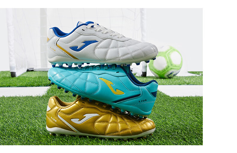 JOMA Kids Soccer Shoes MG Short Studs 2025 New Professional Football Match Training Shoes Light Blue/Dark Blue Size 39 6