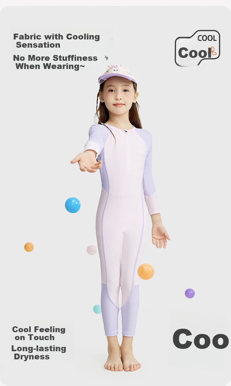 Jeep Children's Swimsuit for Boys And Girls, One-Piece Professional Quick-Dry Surfing Swimwear, Wisteria Purple Pink, Size 160 8