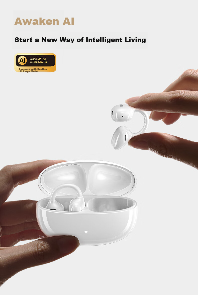 UGREEN Bluetooth Earphones S8 Clip-On Active Noise Cancelling Open Bone Conduction Concept Sports Commuting Wireless Gaming AI Translation Earphones for Apple Huawei Xiaomi 24