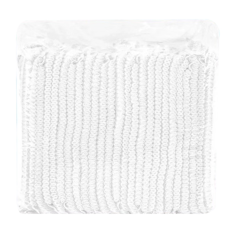 Haosikepu Disposable Head Covers Non-woven Dustproof Cap Strip Hat Hair Net [21-inch Extra Large Double Rib] White 100pcs