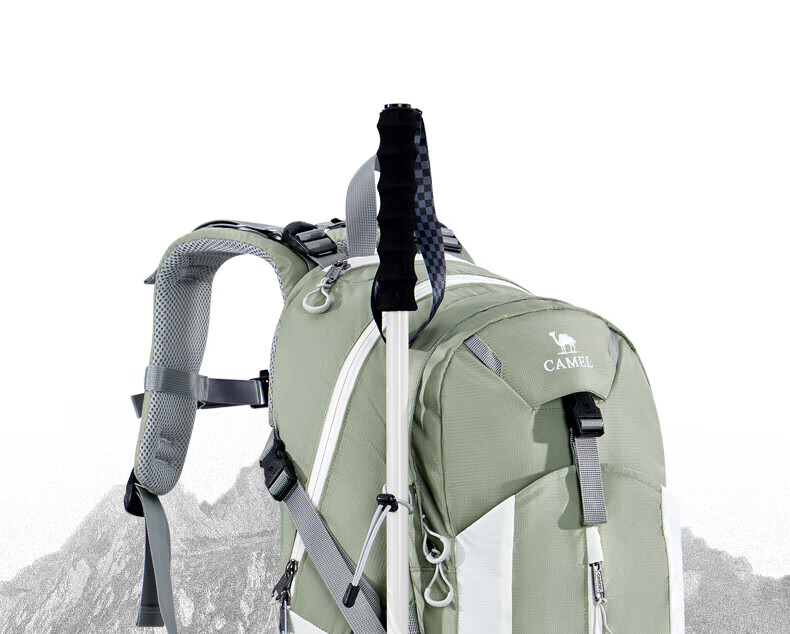 CAMEL Outdoor Professional Mountaineering Backpack Large Capacity Travel Hiking Double Shoulder Bag 575B634009 Recycled Gray 2