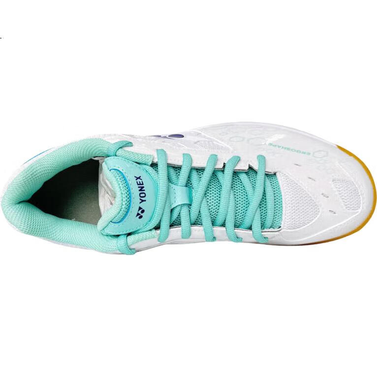Кроссовки для бадминтона Yonex SHB101CR, унисекс, белые с мятным, размер 39