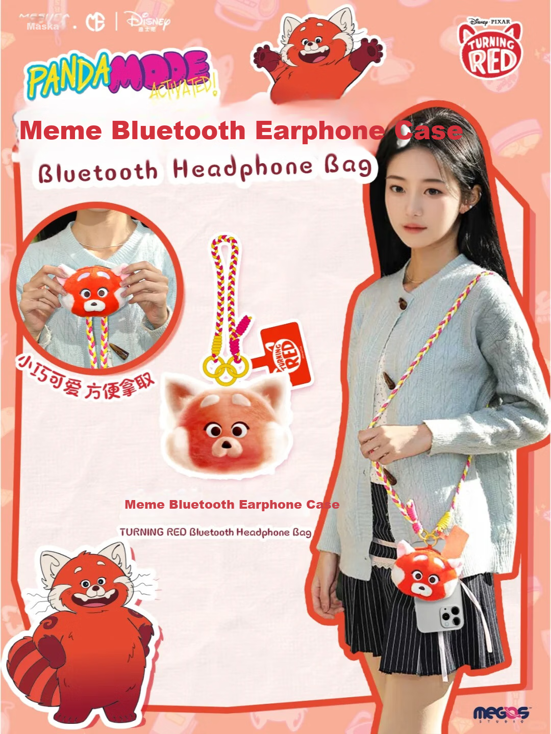 Disney Judy Phone Lanyard, Mini Cartoon Plush Earphone Strap, Crossbody Phone Bag 2