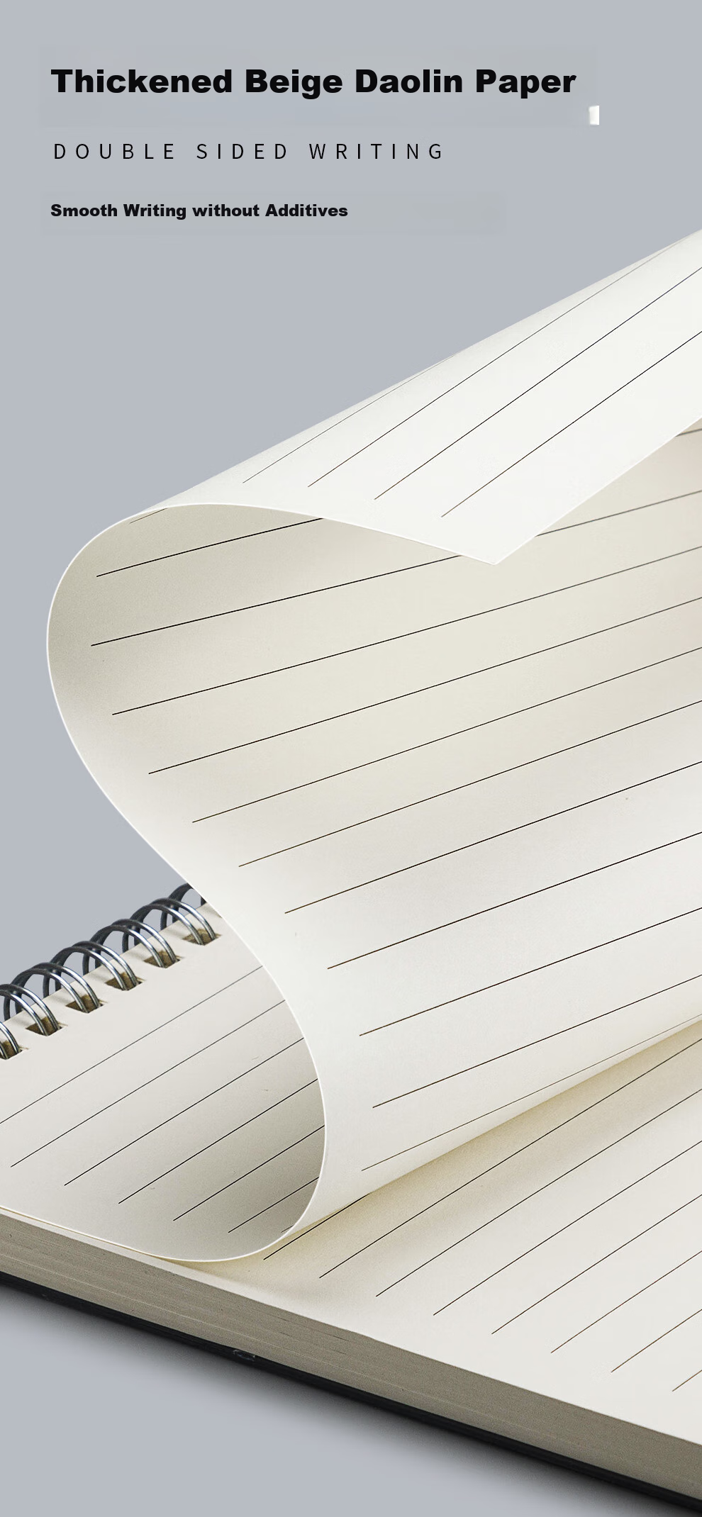 Faramon Thick Spiral Notebook with Grid Paper, B5 Soft Cover Loose-Leaf Notebook for Students' English Error Correction And Diary, Grid Paper Notebook, Pack of 4 8