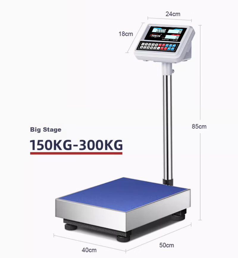 Demin High-Precision Electronic Scale, Gram Scale for Industrial Counting, Commercial Pricing Scale, Express Delivery Floor Scale, 300kg/1g Capacity 17