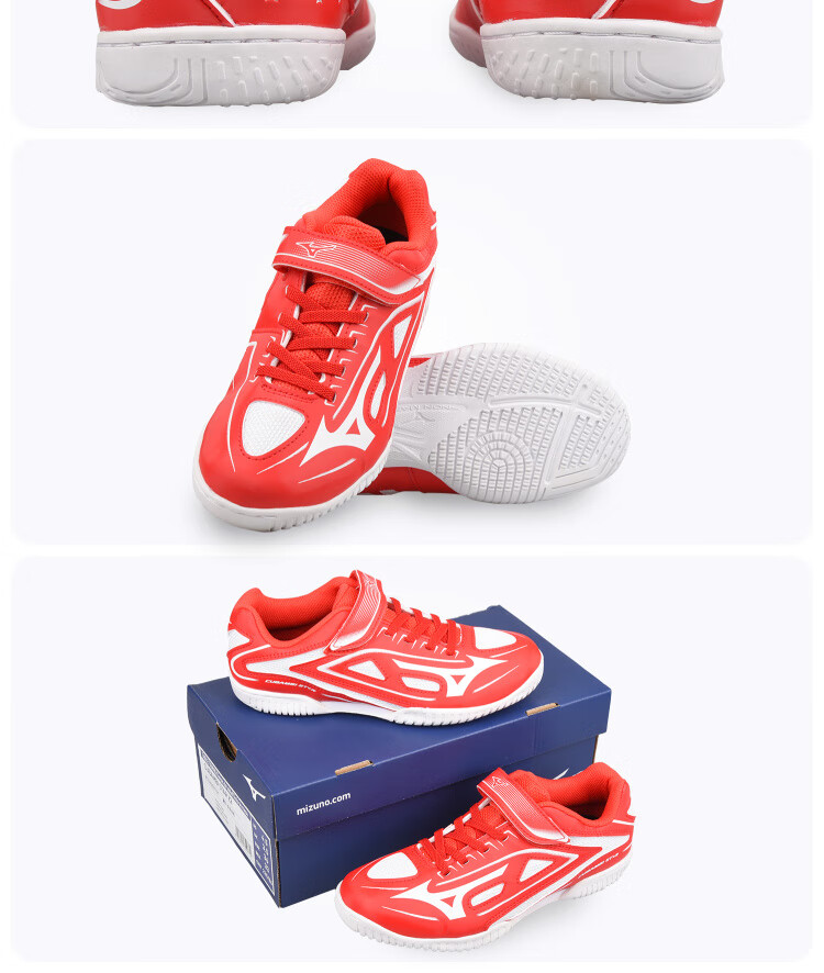 MIZUNO Kids Table Tennis Shoes Sports Shoes Boys Girls Professional Non-Slip Wear-Resistant Training Shoes 207122 Blue Size 34 4