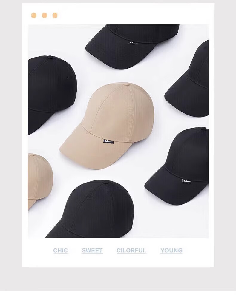 Warrior Men's Baseball Cap Large Size Four-Season Pure Cotton Sun Protection Duckbill Hat Unisex Face Slimming Casual Outdoor Sunshade Cap 3