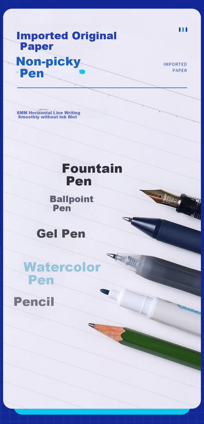 KINGJIM B5 Buckle Ring Klein Blue WJ Series Large Capacity Loose-Leaf Notebook 476TTE-GSBN03 Happiness Blue 4