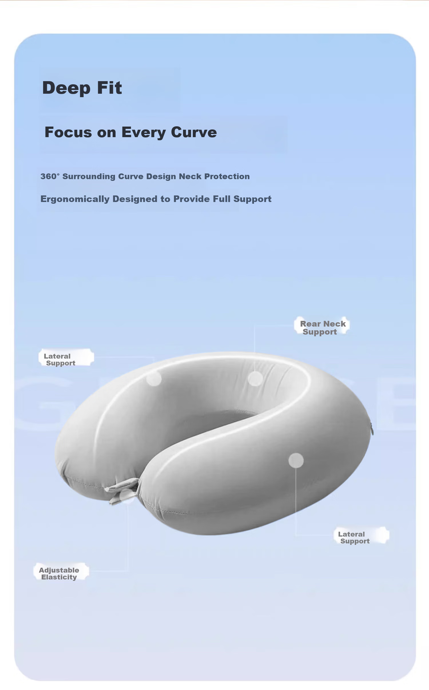 GREAT LIFE U-Shaped Neck Pillow, Portable Travel U-Shaped Pillow for Sleeping, Airplane And High-Speed Rail, Summer Car Neck And Cervical Spine Support Pillow 6